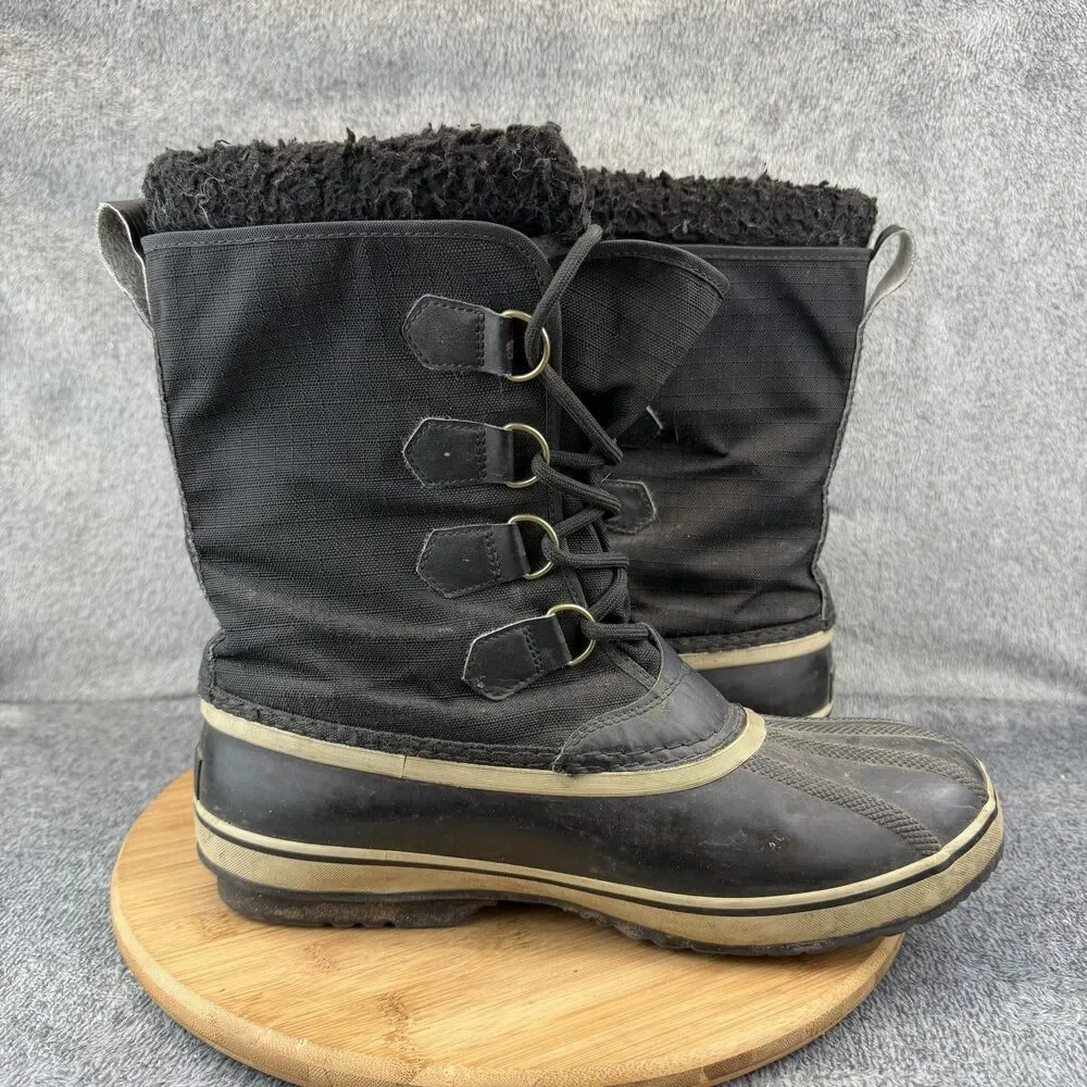 Sorel Boots Mens Size 11 Black Waterproof Insulated Winter Snow Boots NM3487-011